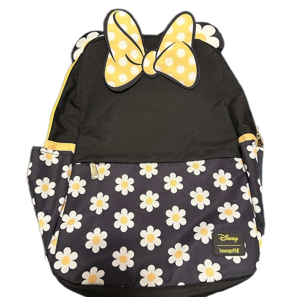 Loungefly Disney Minnie Mouse Flower Nylon Backpack - Picture 4 of 12